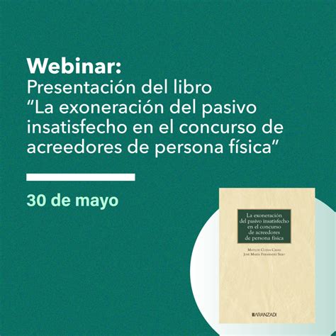 De Mayo Webinar Experto Presentaci N Del Libro La Exoneraci N