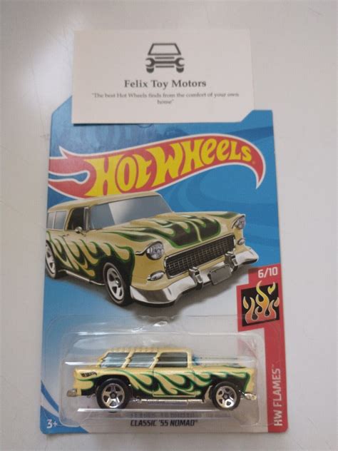 Hot Wheels Classic 55 Nomad 2018 Hw Flamesk Mart Colors Collection