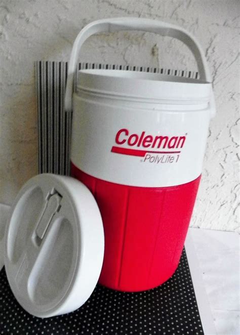 Coleman Polylite 1 Gallon Personal Water Cooler Jug 5596 Red White