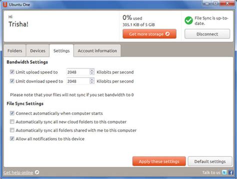 Ubuntu One Free Cloud Storage for Windows