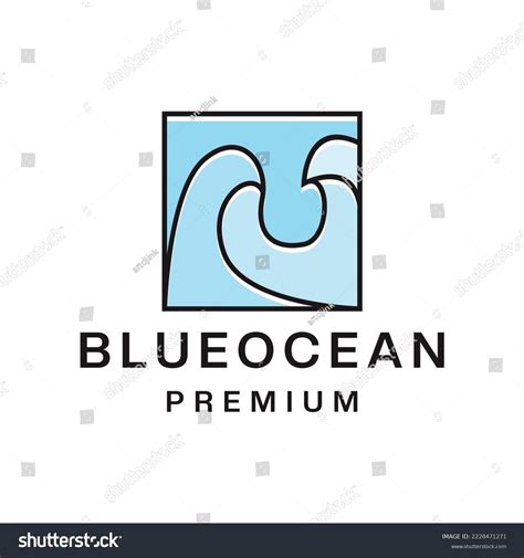 Blue Ocean Logo Design Vector Illustration Stock Vector (Royalty Free) 2228471271 | Shutterstock