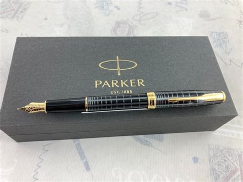 Parker Sonnet Fountain Pen Dark Gray Laque Medium Nib Catawiki