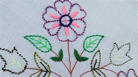 Floral Backstitch Delight Diy Embroidery Flower Patterns Youtube