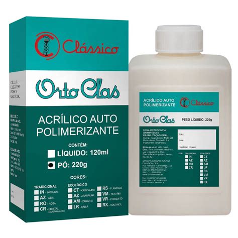 Resina Acrílica Auto Orto Clas Pó Clássico Dental Web