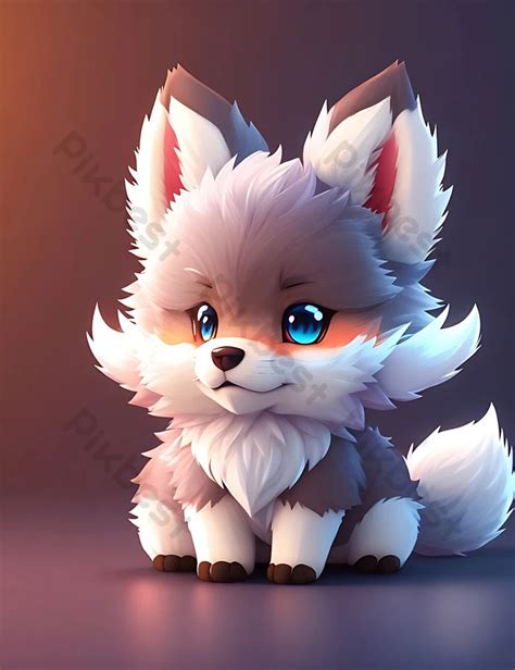 Cute Baby Anime Wolf