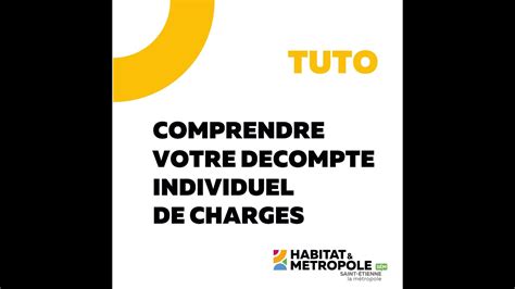 Comprendre Votre D Compte Individuel De Charges Youtube