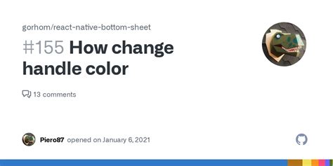 How Change Handle Color Issue Gorhom React Native Bottom Sheet