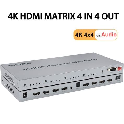 4k Hdmi Matrix 4x4 4 In 4 Out 1080p 60hz True Matrix Switch Splitter