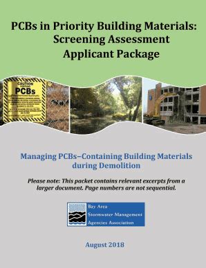 Fillable Online Pcbs In Priority Building Materials Screening