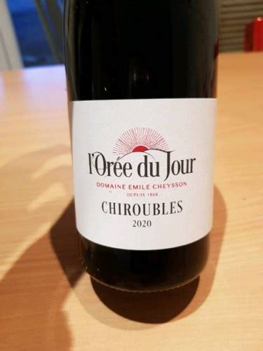 Emile Cheysson l Orée du Jour Chiroubles Vivino US