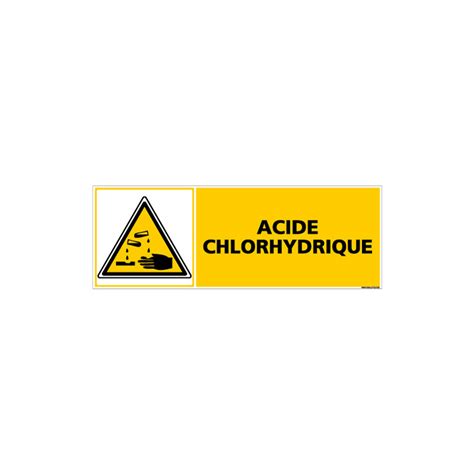 PANNEAU DANGER ACIDE CHLORHYDRIQUE C0251