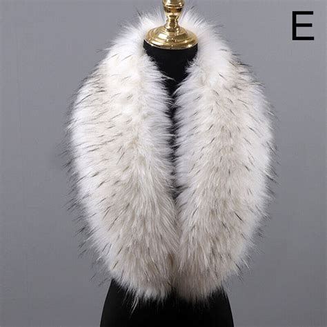 Womens Faux Fur Scarf Neck Warmer Wrap Extra Large Collar Winter Shawl Stole Ebay