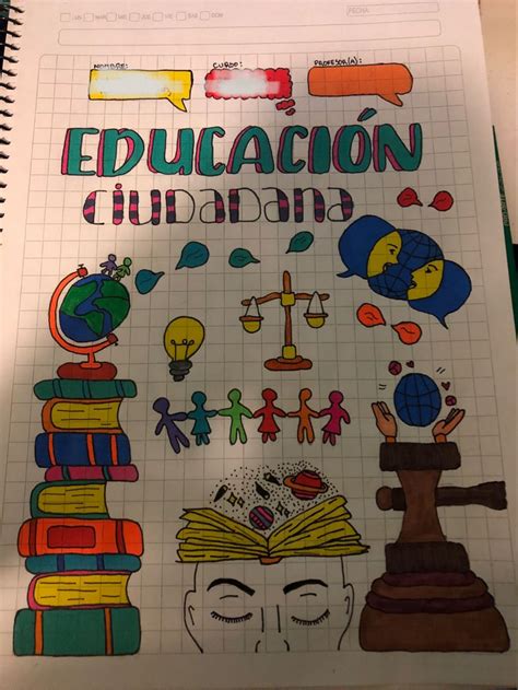 portada cuaderno educación ciudadana Caratula de historia Caratulas