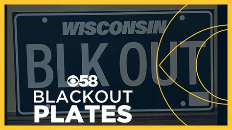 Wisconsin Officials Propose Adding Blackout Specialty License Plate