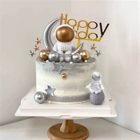 Buy Pcs Astronaut Figurines Cake Topper Star Cake Topper Happy