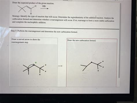 Solved Draw The Expected Product Of The Given Reaction HBr Chegg