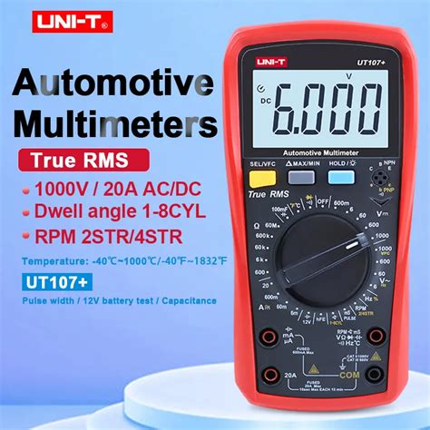 Uni T Digital Automobile Multimeter Ac Dc Voltmeter Battery Check