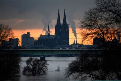 River Rhine In South Germany Closed To Shipping Due To High Water Levels