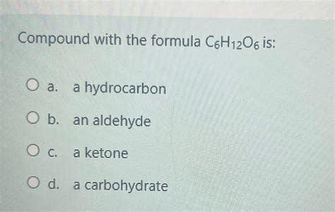 Solved Compound With The Formula Compound With The Formula C H