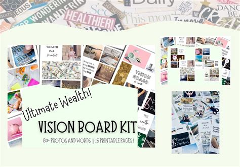 Mega Vision Board Bundle Vision Board Printable Law Of Etsy Uk