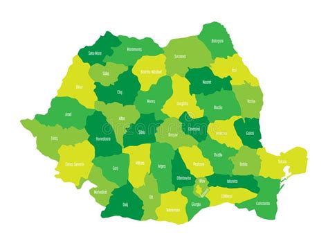 Counties Map of Romania stock vector. Illustration of braila - 182392968