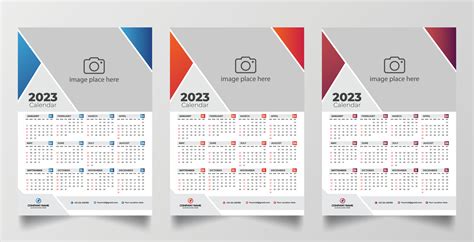 2023 one page wall calendar design template 10807409 Vector Art at Vecteezy