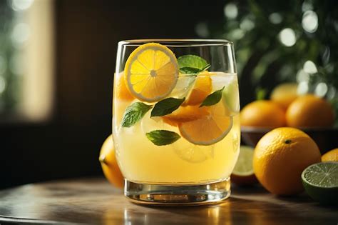 Premium Photo | Citrus Bliss in a Glass