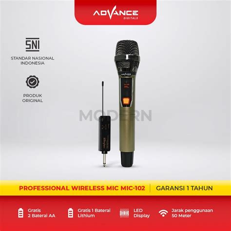 Jual Advance Mic Profesional Wireless Microphone Mic Garansi