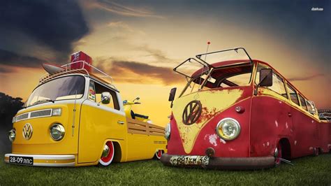 Beach Vw Van Wallpapers On Wallpaperdog