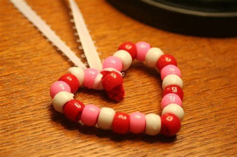 I May Have To Try This Preschool Valentines Pony Bead Crafts