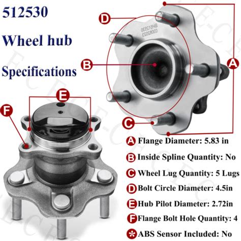 Pair 2 Rear Left Or Right Wheel Hub And Bearing For 2013 2019 Nissan