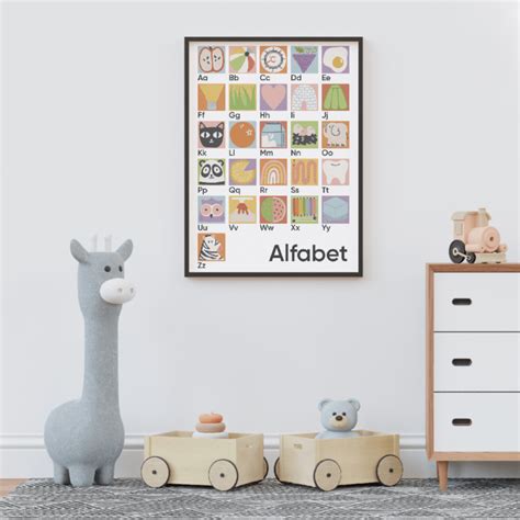 Illustrated Alphabet Afrikaans Wall Art The Happy Factory