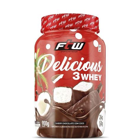 Whey Protein Delicious 3w 900g Ftw Araki Suplementos Atacado