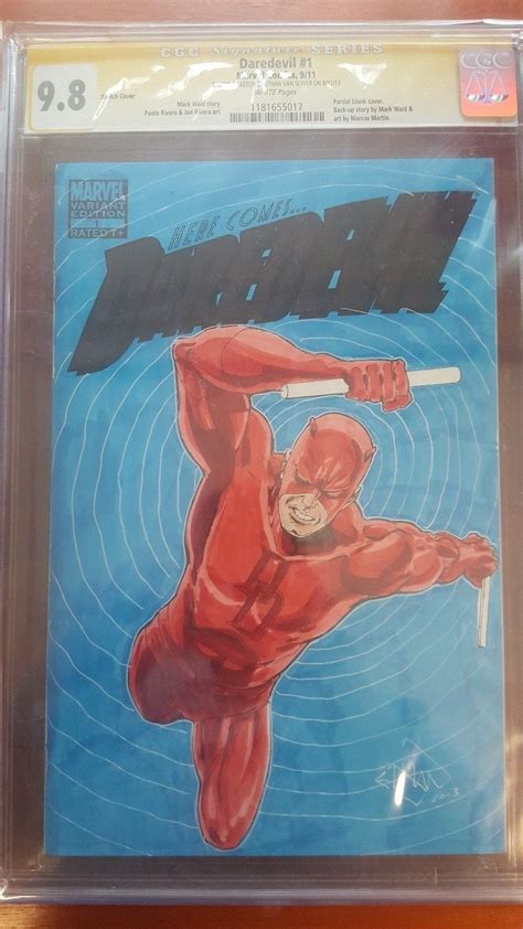 Comicsvalue DAREDEVIL SKETCH COVER DAREDEVIL 1 CGC 9 8 Original