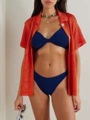 Hunza G Juno Twist Front Seersucker Bikini Net A Porter