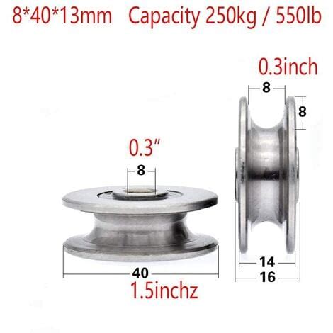 Poulie De Roulement Billes En Acier Inoxydable Avec Rainure En U