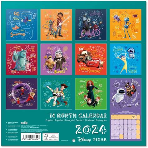 1000: Disney And Pixar Calendar 2024 - Bobby Christa