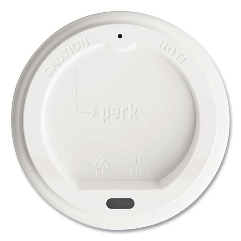 Perk Plastic Hot Cup Lids Fits 10 Oz 12 Oz 16 Oz Cups White 50 Pack Abel Supply