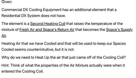 Solved Commercial DX Cooling Equipment has an additional | Chegg.com