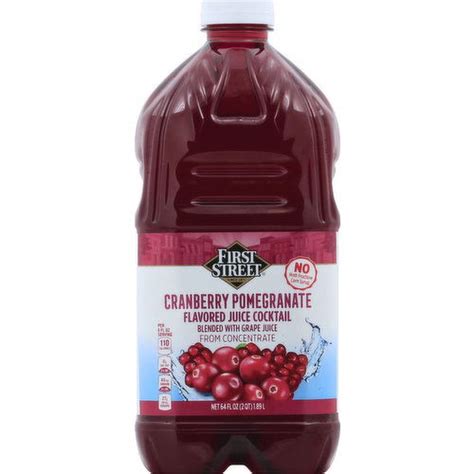 First Street Flavored Juice Cocktail From Concentrate Cranberry