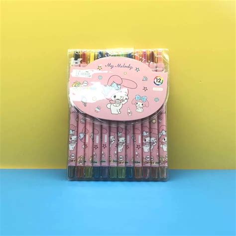 Sanrio 12 Color Set Crayons Children Safe Nontoxic Graffiti Crayon