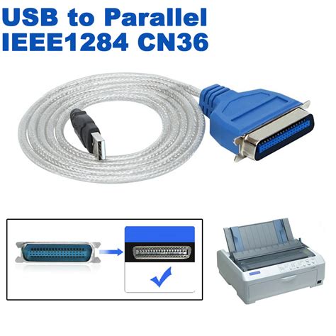 สาย Usb To Parallel Port Usb To Ieee1284 Cn36 Printer Cable Connect Your Old Parallel Printer