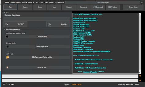 Free User Mtk Qualcomm Unlock Tool V Tool Developed By Mahar