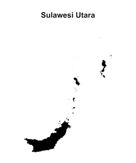 Premium Vector | Sulawesi Utara province blank outline map