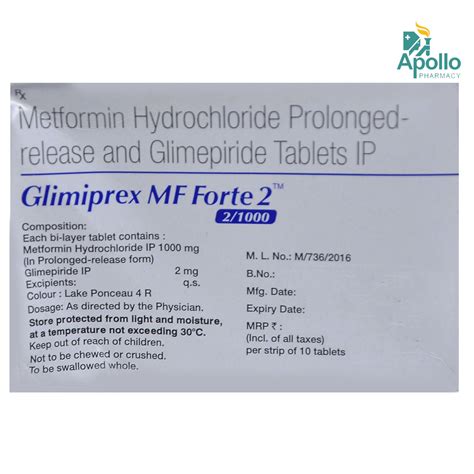 Glimiprex Mf Forte Tablet S Price Uses Side Effects Composition