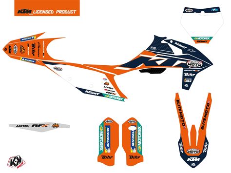 KTM 250 SX Dirt Bike Replica Team Elite Moto 15 K22 Graphic Kit