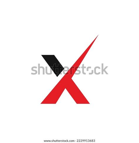 X Logo Design Black Dark Orange Stock Vector (Royalty Free) 2229913683 ...