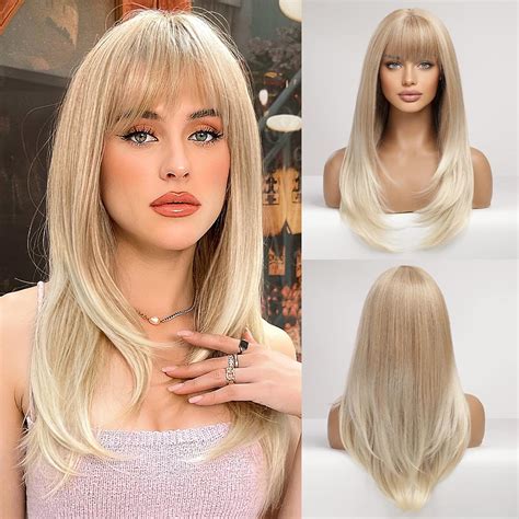 Amazon Haircube Long Ombre Blonde Wigs For Women Straight