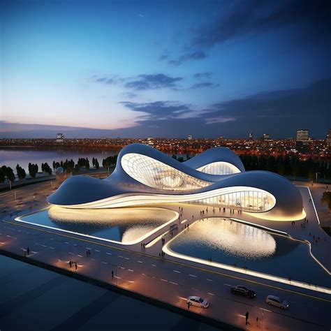 Premium AI Image | A modern sustainable museum the museum's design ...