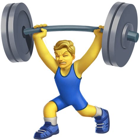 🏋️‍♂️ Man Lifting Weights on Twitter Emoji Stickers 13.1